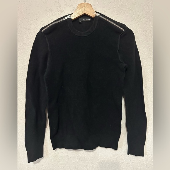 The Kooples Other - The Kooples Paris Cotton Zip Detail Knit Black Sweater-
Size Small